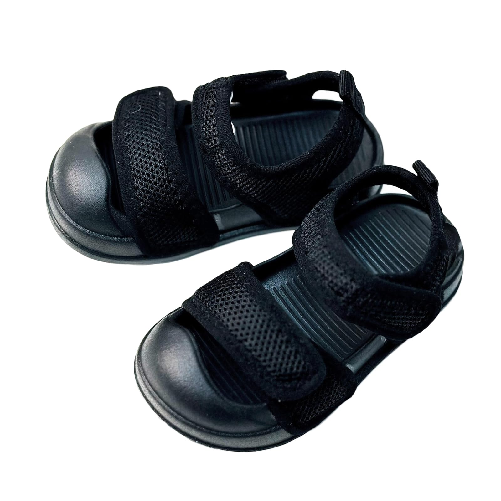 

VERILADY Sandals with Toe Easy to Name Velcro Baby Sports Boys and Size 19 Kids Protection, Lightweight, Non-Slip, Wear, Label, Closure, Breathable, чёрный
