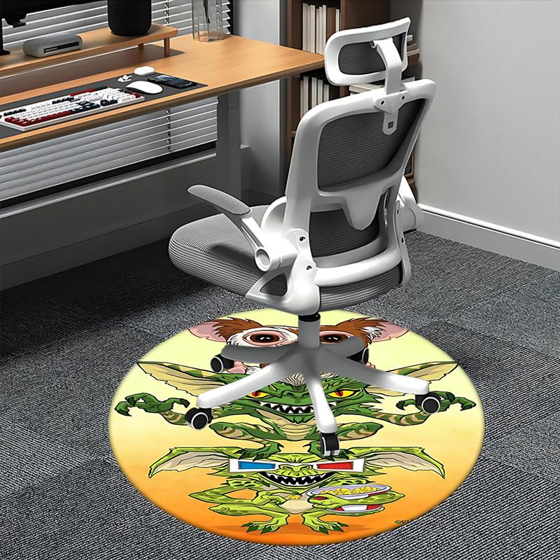 

Gizmo,Gremlins Chair mat Round Rug-Office carpet, Machine Washable, Non-slip, Suitable for Living Rooms, Bedrooms, Entryways, and Holiday-th 80cm by 80cm