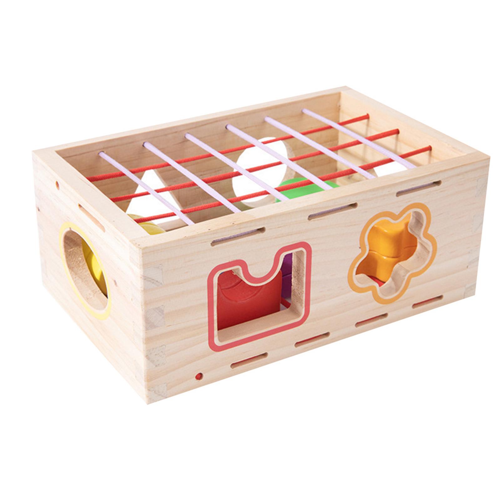 

Kids Shape Sorter Toy Wooden Shape Matching Blocks Box Educational Toy For Kids China Mainland