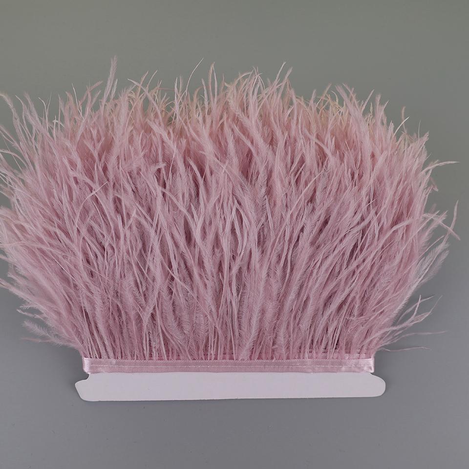 2M Pštrosí peří na stuze pro vyšívání šití do šatů ozdobné peří na pásce třásně pro oblečení