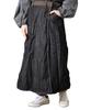 Cliff Mayer Denim Wrap Black 2-Way Fleece-Lined Skirt, Women's, Large,