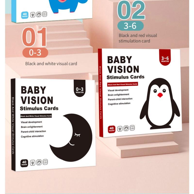Newborn Infant Black White Visual Stimulation Flash Cards Early Educational Learning Toy