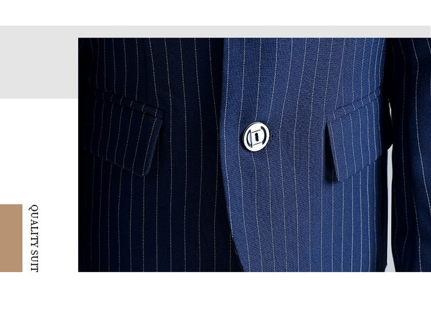 Costum frumos cu dungi din trei piese pentru băieți