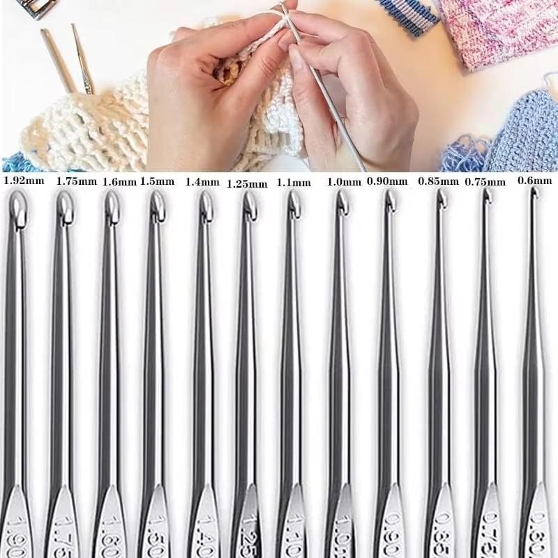 58Pcs/Set Portable Crochet Kit, DIY Beginner Crochet Knitting Hook Set With Storage Bag Material Pack and Storage Tools