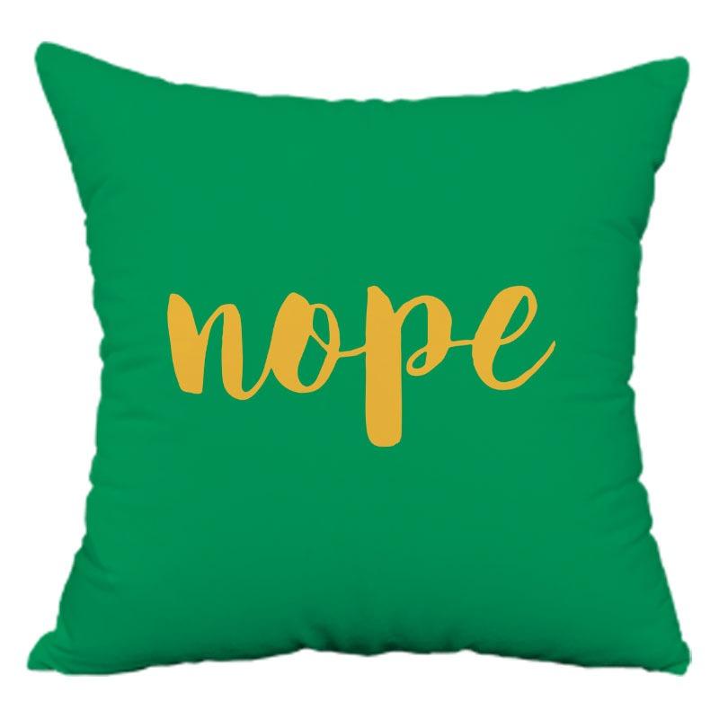Green and Yellow Geometric Pillowcase Dormitory Decoration Office Living Room Sofa Home Pillowcase
