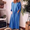 Women's cotton and linen loose dress