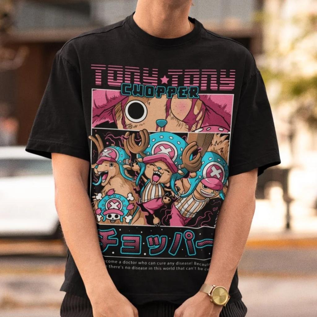 2026 New Fashion One Piece Men and Women's Comfortable T-shirt Short Sleeves Japanese Anime Niche Cotton Parent-child Clothes
