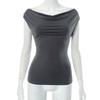 Sommer Schwingender Ausschnitt Ärmellos Sexy Rückenfrei Weste T-Shirt Neue Mode Elegant Slim Fit Einfarbiges Oberteil Damen Lässig Einfache Bluse Damenbekleidung