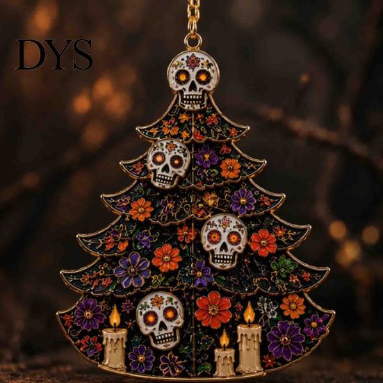 Holiday Tree Hanging Pendants Halloween Acrylic Ornament, Pumpkin Ghost Skull Seasonal Small Gifts for Kids Decor, Spooky Pendant Party Home, Festive