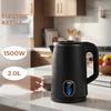 European Standard 2L Electric Kettle, Stainless Steel, 1500W, Auto Power-Off