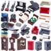 MOC City House Building Block Kitchen Office Bedroom Piano Bed Sofa Icebox Lamp Bookshelf Fish Tank Bricks Set Toys