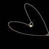 Elegant 14K Gold-Plated Sterling Silver Heart Pendant Necklace with Zircon