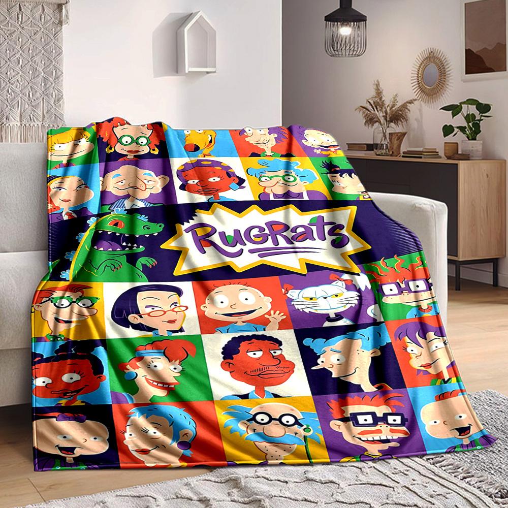 שמיכת פלנל נעימה עם הדפס דמויות ראגרטס - קלה וחמה