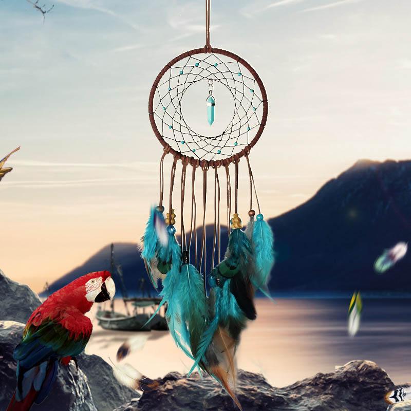 Colorful True Feather Dream Catcher Lights Up Creative Dreamcatcher Girls Practical Special Birthday Gifts Home Decoration