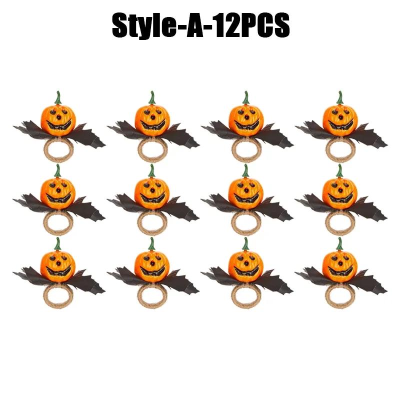 Unique Ghost Face Halloween Napkin Ring Hotel Holiday Table Setting Cloth Ring New Fake Ghost Cloak Napkin Buckle