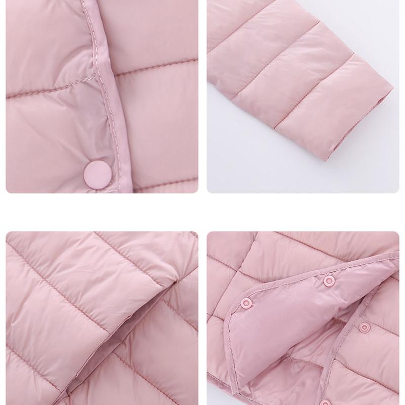 Women's Jacket Autumn Winter Ultra Light Down Cotton Collarless Padded Coat Matt Fabric Lightweight Warm Female Windbreaker Park