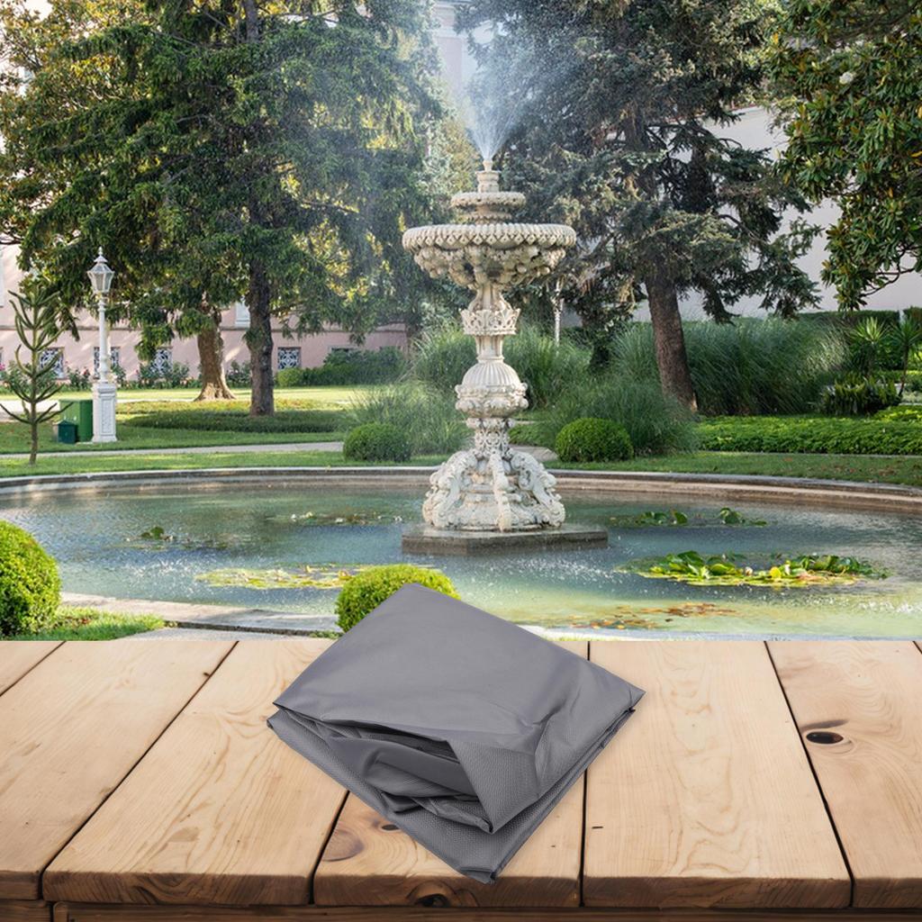 Outdoor Fountain Cover Dustproof Waterproof Protective Cover 210D Fabric Fits Garden Fountain Size D36 x H42 Inches