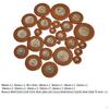 25x Sax Leder Pads mit Multi Größe Instrument Teile Professionelle Alto Ersatz für
