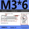 304 Stainless Steel Hex Socket Cap Screw with Washer - Sizes M3, M4, M5, M6, M8, M12