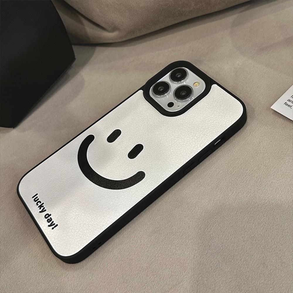 Minimalist Healing Smile for Apple Phone Case 17 Promax Skin Texture 11 for IPhone 16 High-end Sense 15 Anti-fall