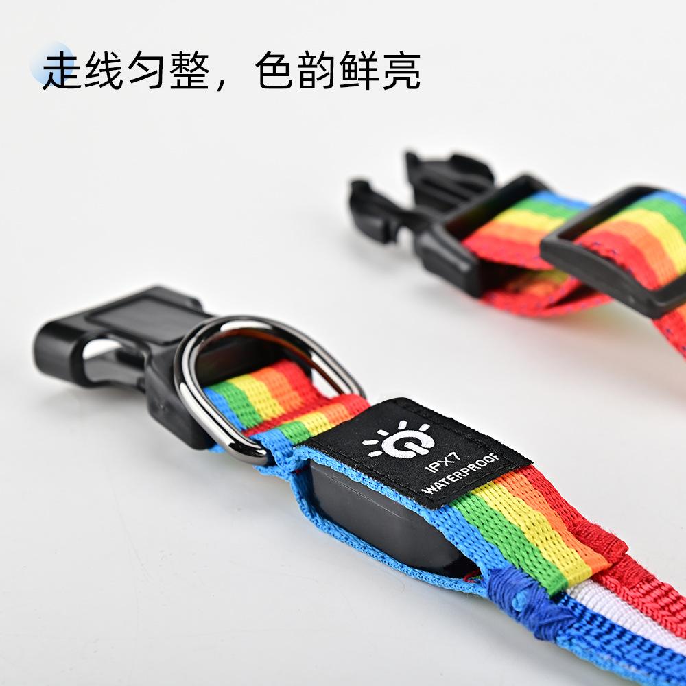 

Luminous Pet Dog Collar LED Neck Cover Rechargeable Outdoor Dog Walking Night Pet Supplies L