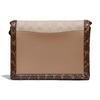 COACH Hutton Leather With Snake Skin With Coated Canvas Small Square Bag, Shoulder Bag, Crossbody Bag Women's Brown 89068-B4PVR