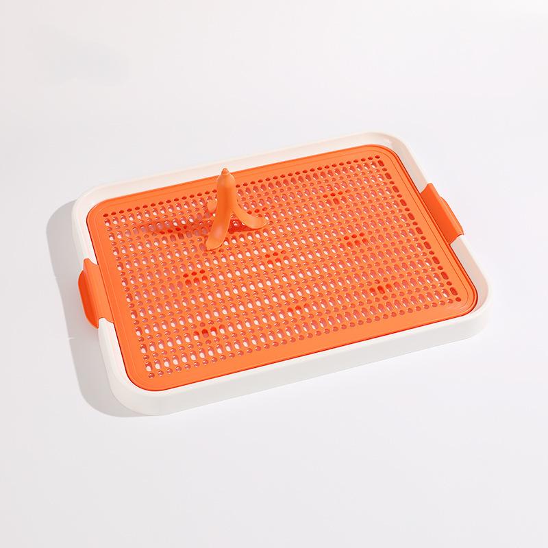 

Новая банановая колонна, плоский унитаз, бассейн для собак, совок для унитаза, легко чистящаяся сетка с колонкой, туалет для мусора, бассейн для домашних животных, товары для собак для домашних животных 48*36*3.5cm оранжевый