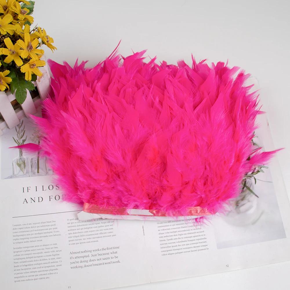 Feather White Turkey Feathers Trim 10-15cm/4-6inch Natural Feather Ribbon for Sewing Clothing Fringe Plumes Wedding Decoration