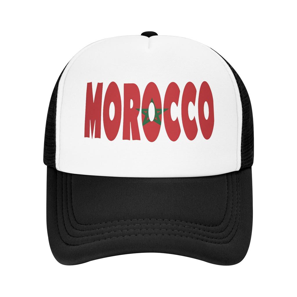 Unisex Women Morocco Flag Map Trucker Hat Vintage Mesh Baseball Cap Snapback Caps  Hats Sun Caps Adjustable Golf Hats Summer