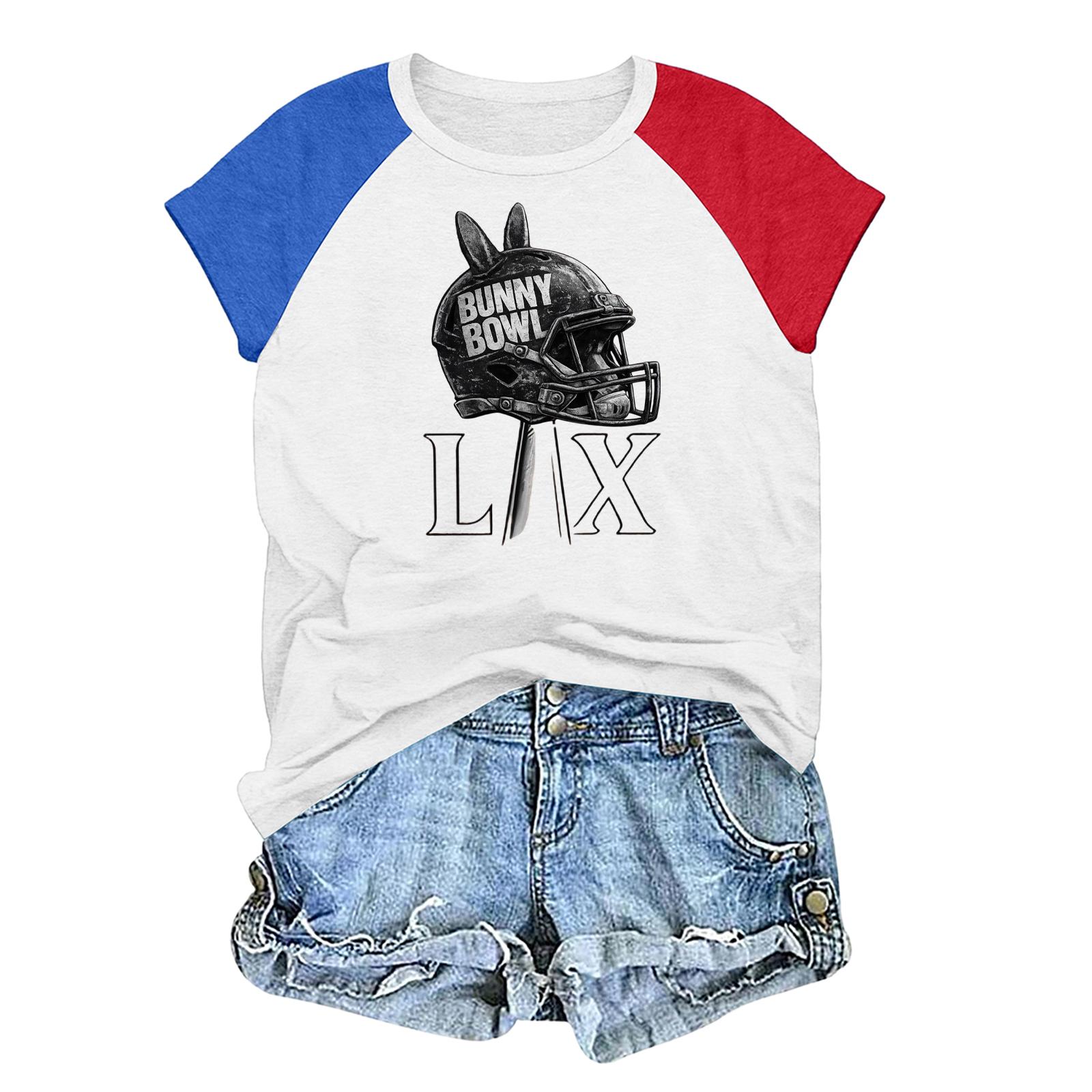 Unisex casual and fashionable short sleeved printed T-shirt top XL белый