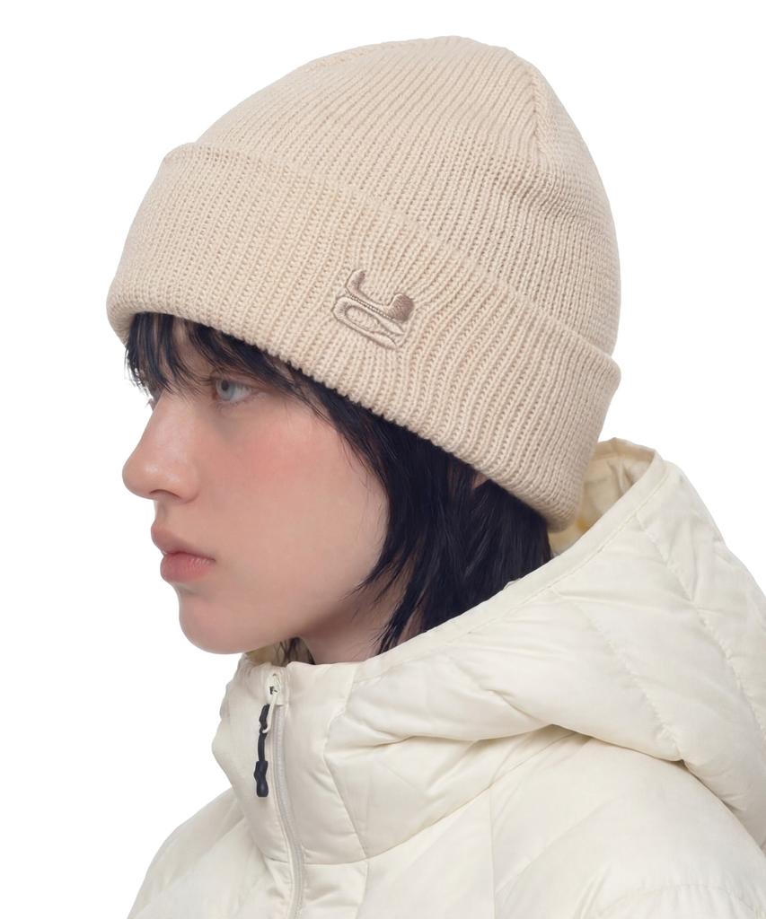 Eondeokeonteulol Winter Big Size Thick Long Beanie Warm Unisex Logo Beanie Hat Beanie / Uc / Low / Iv