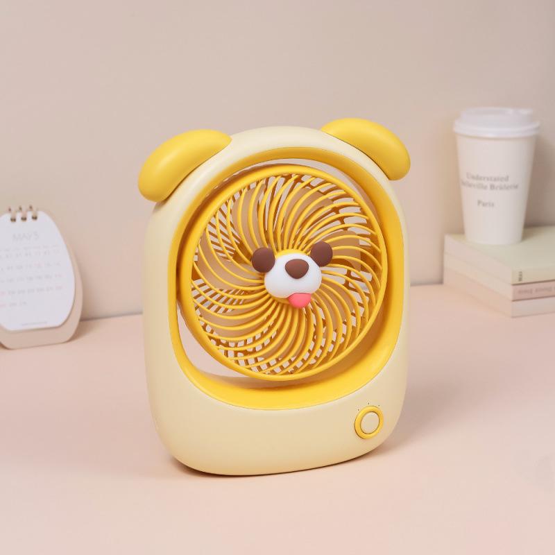 

New Puppy USB Rechargeable 7-inch Portable Quiet Desktop Fan for Dorms and Offices 199x77x242mm жёлтый