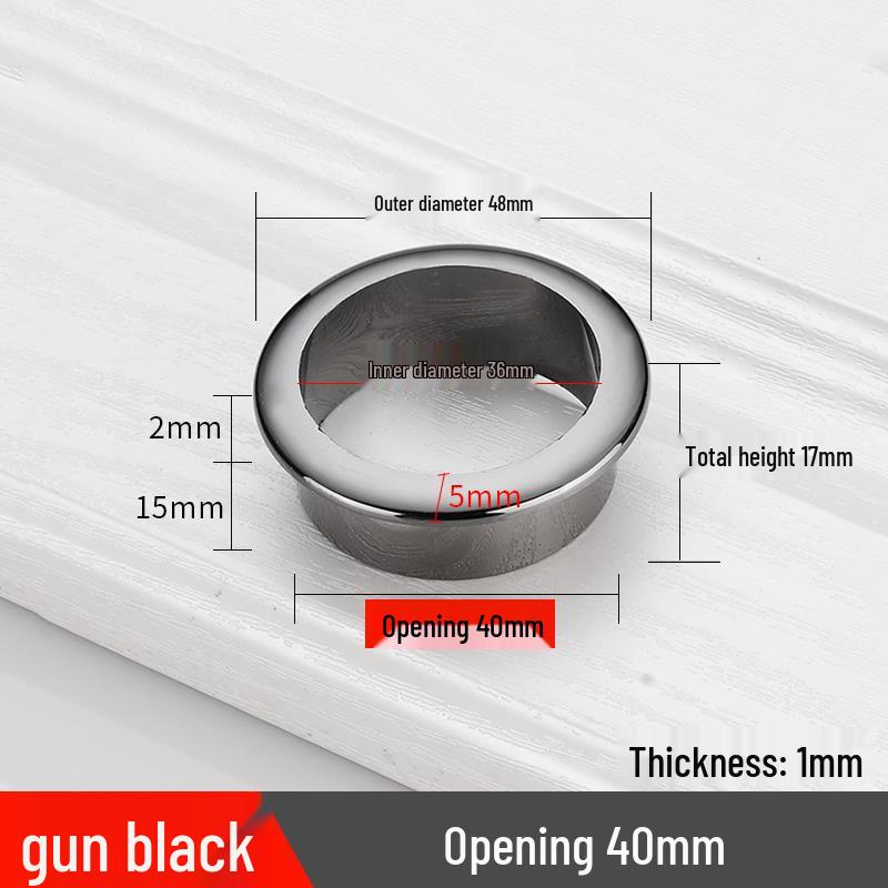 Cable Management Desk Grommet - Decorative Cover and Ring for Computer Furniture