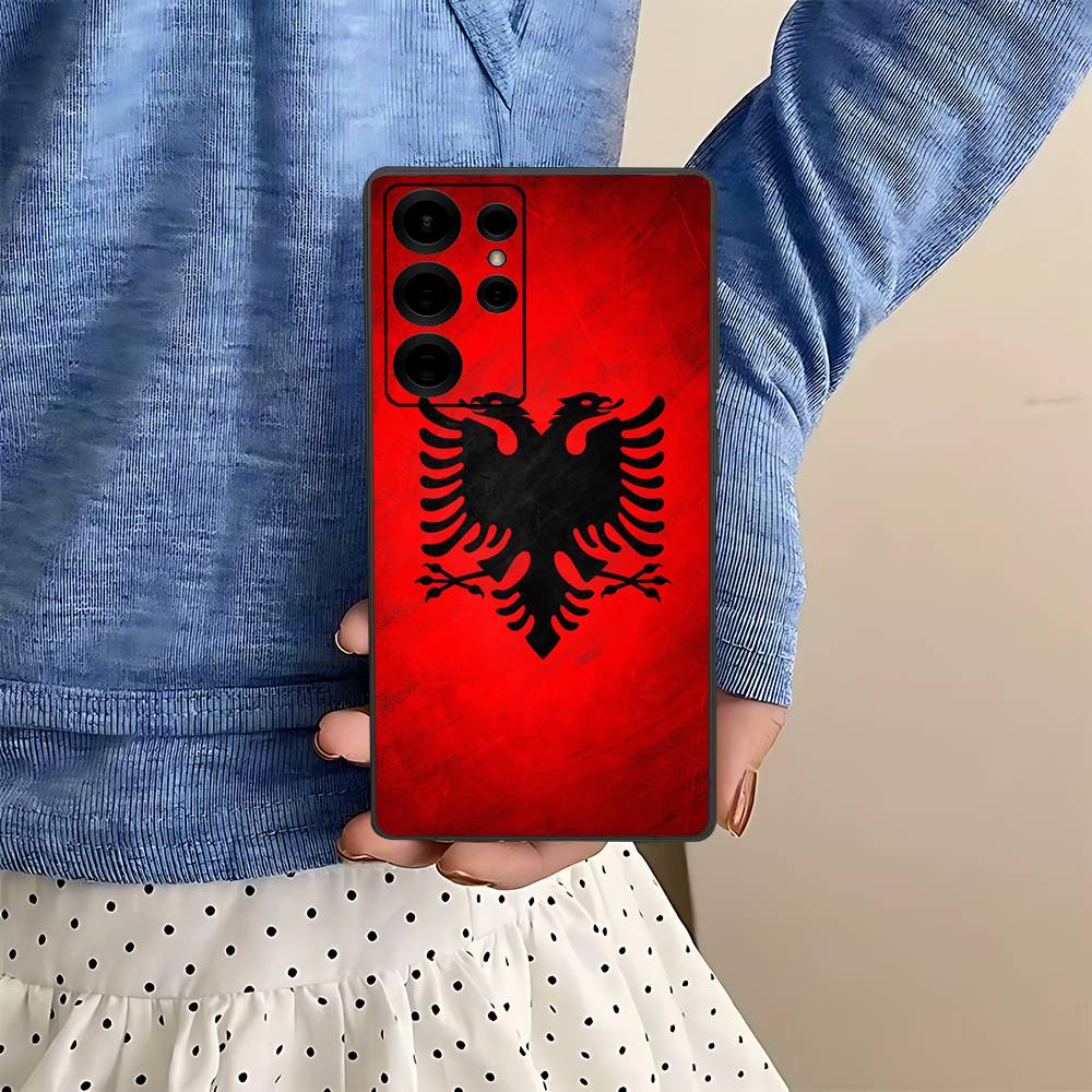 Albania Albanians Flag Phone Case For Samsung S 24 Fe 25 Ultra Plus 20 Lite 21 30 22 23 24 22 Ultra 5G Fundas