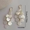 Elegant Water Drop Shell Dangle Earrings - Perfect for Casual Attire