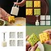 Chinese Festival Square Mooncakes Crafting 4Pcs Mold Mooncakes Mould for Making Traditional Mooncakes and Pastries
