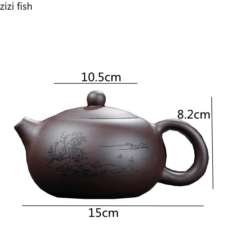 Yixing Purple Clay Teapot 420ml Teapot Tea Kettle Tea Maker Coffee Table Tea Making Tool Teaware Handmade Teapots Tea Pot Gift