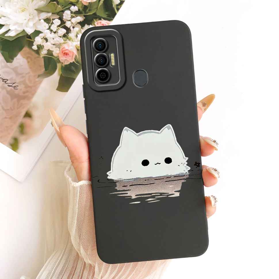 Cover For Tecno Spark 7 2021 Cute Rabbit Casing KF6 KF6j Soft Silicone Casing For Tecno Spark 7 Spark7 Back Cover Coque
