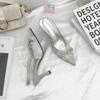 Summer new empty high heels are not tired of feet French bag head single shoes women's summer soft sole fashion pointed shoes children