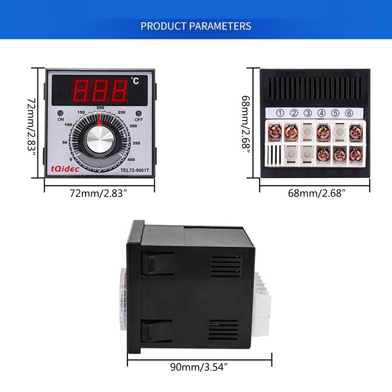Temperature Controller High Voltage 220ACV to 380ACV K Type Electronic Thermostat Regulator for Home Baking Oven