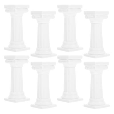 8 Pièces Supports de Gâteau Étagés Piliers en Plastique Robuste pour Présentation de Gâteau de Mariage Style Colonne Romaine Décoration de Fête