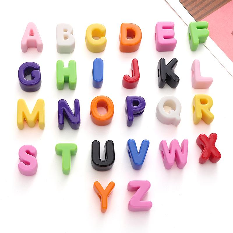 Acrylic Large Hole Letter Beads (10 pcs) – DIY Bracelet Accessories