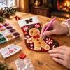 Decorative Accents for Winter Parties Faux Diamond Painting Christmas Stocking Kit, DIY Acrylic Ornament Craft Crafting Supplies Holidays Kids Adults,