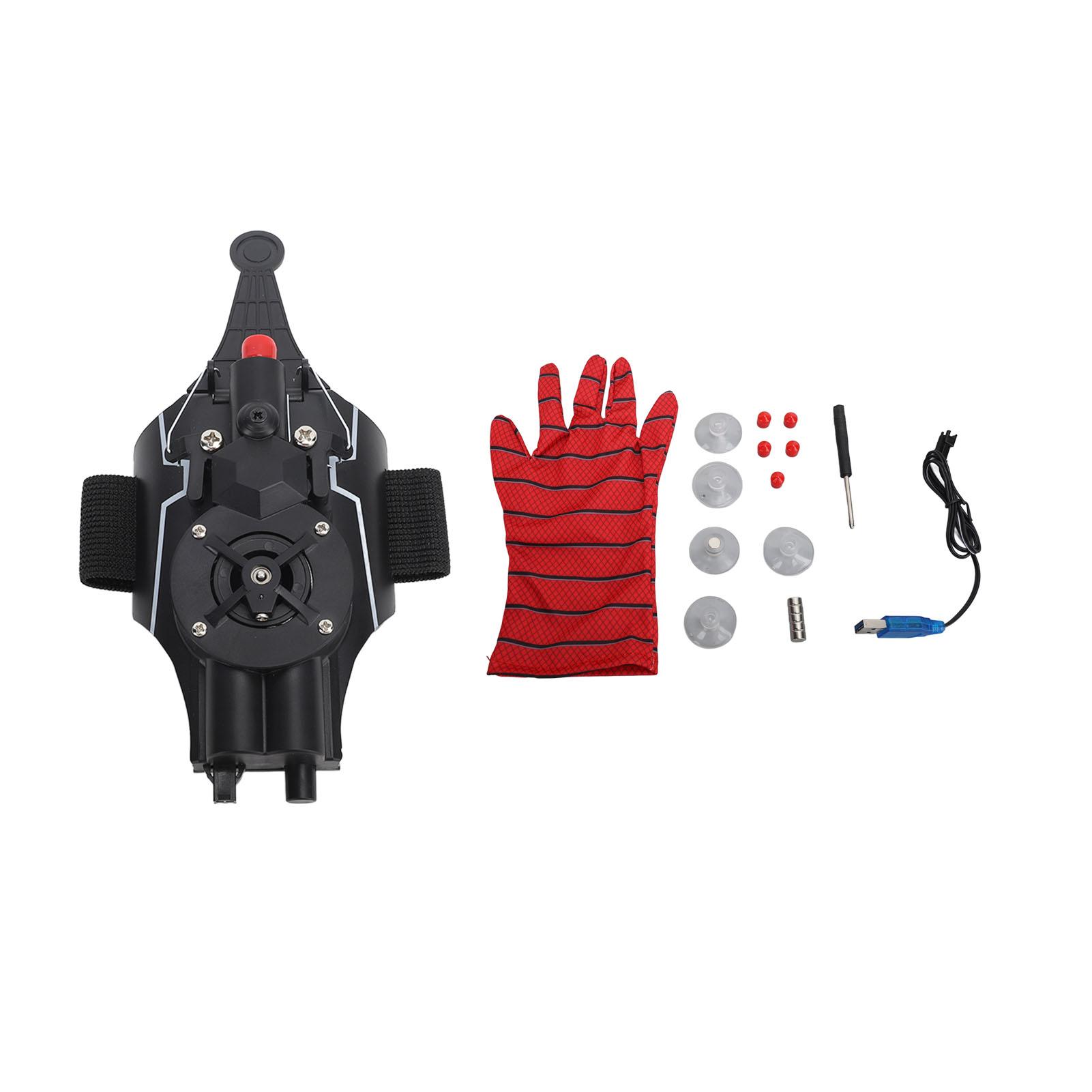 

Игрушка-пусковая установка «Перчатки паука» с присоской и игрушкой-запястьем, набор с чехлом на голову в виде перчатки для детей чёрный