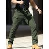 Men'S Tactical Cargo Pants - Spring & Autumn Regular Fit, Breathable Quick-Dry Fabric, Multiple Pockets with Adjustable Straps (Belt Not Included)