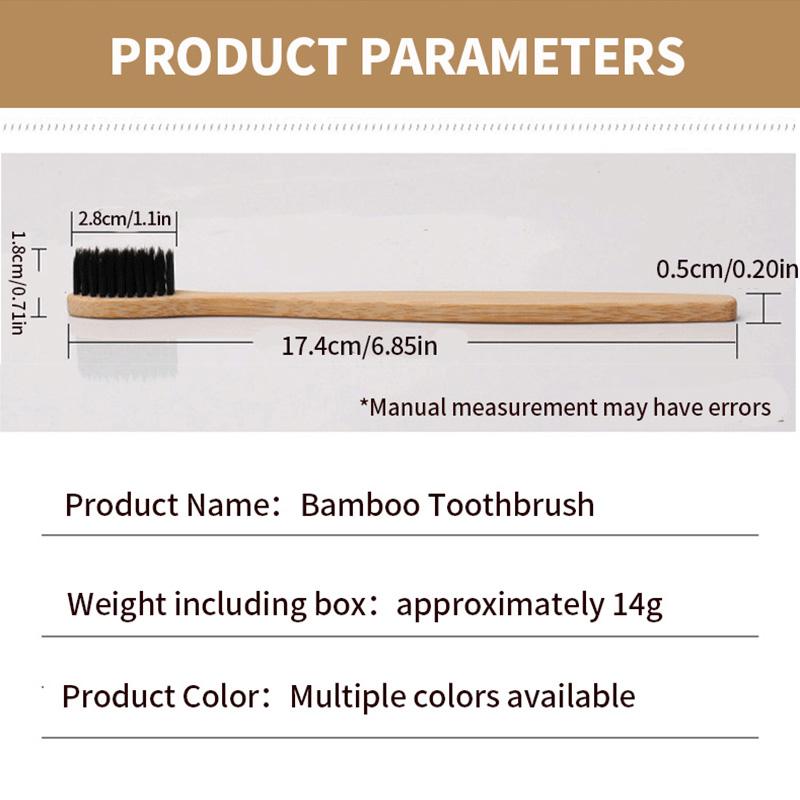 10, 5, 3, 1- High End Disposable Bagged Bamboo Toothbrush - Degradable