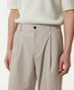 Musinsa Standard Crinkle One-Pleat Wide Elastic Pants [Light Beige]