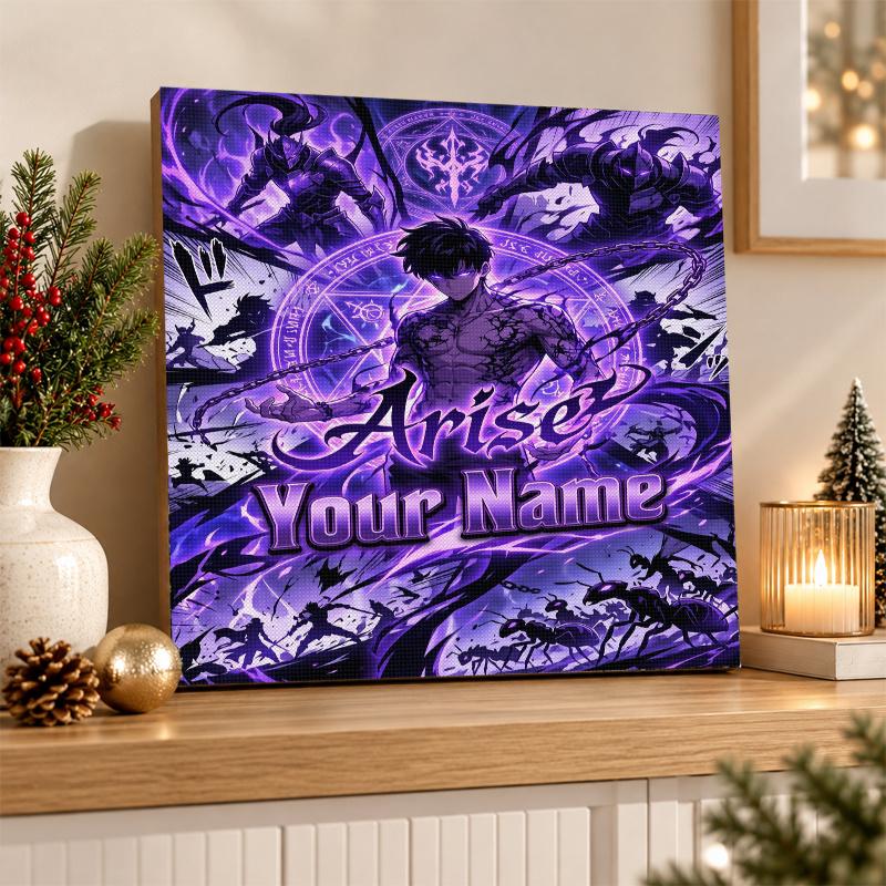 Solo Leveling Custom Name Text 5D Diamond Painting Kit DIY Full Drill Diamond Art Decoration