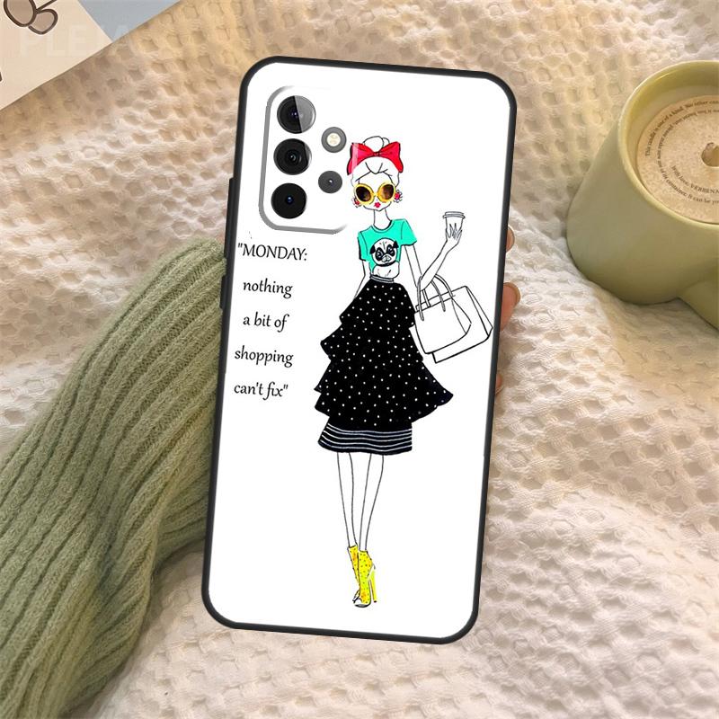 Harrods Shopping Girl Hülle Für Samsung Galaxy A06 A26 A16 A56 A36 A05 A22 A32 A52 A54 A34 A14 A55 A15 A53 A33 A35