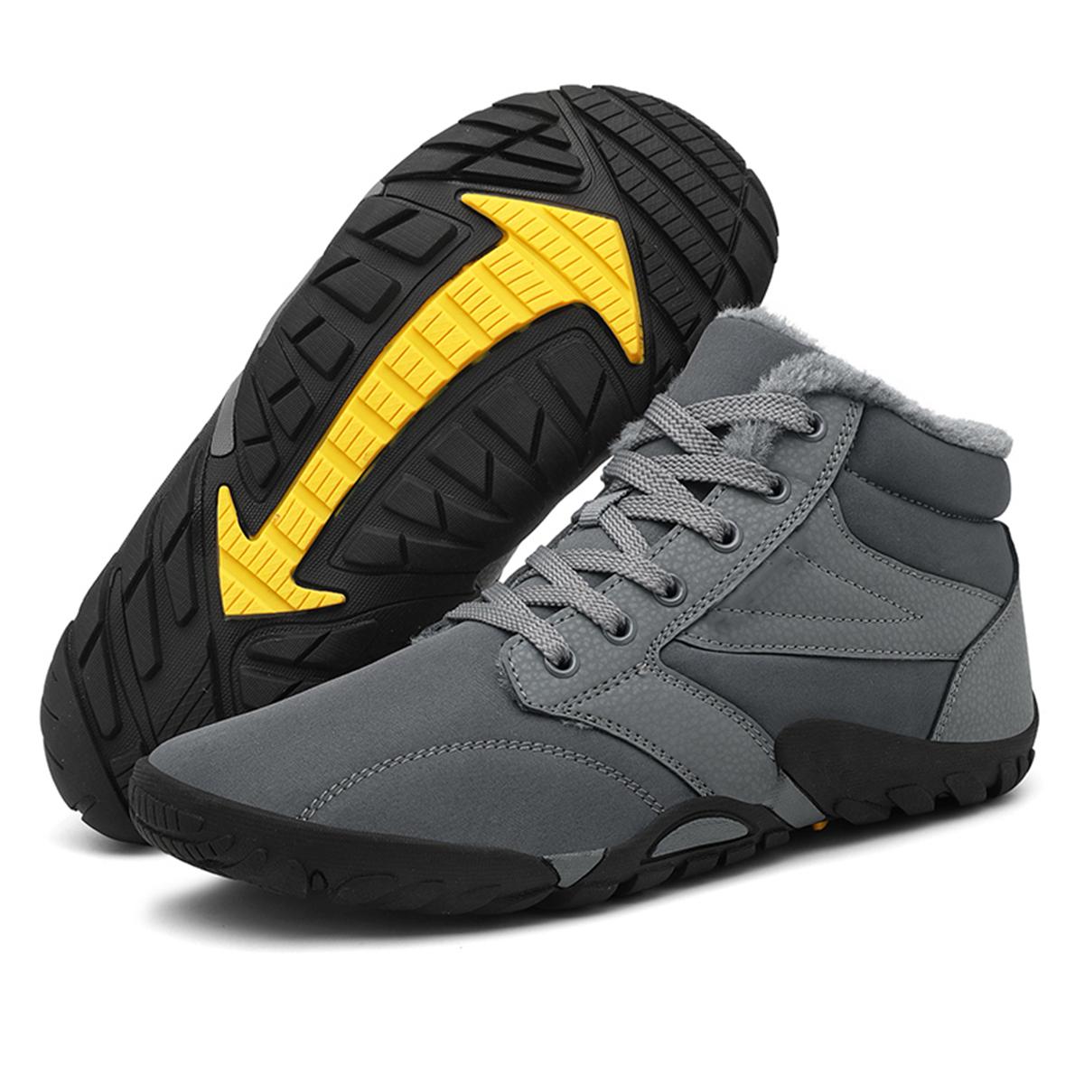 

TUINANLE Fashion Women Winter Snow Boots Wide Toe Sneakers Warm Non-slip Boots Outdoor Female Hiking Booties Work Shoes 47 серый